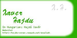 xaver hajdu business card