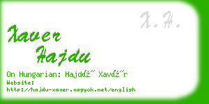 xaver hajdu business card